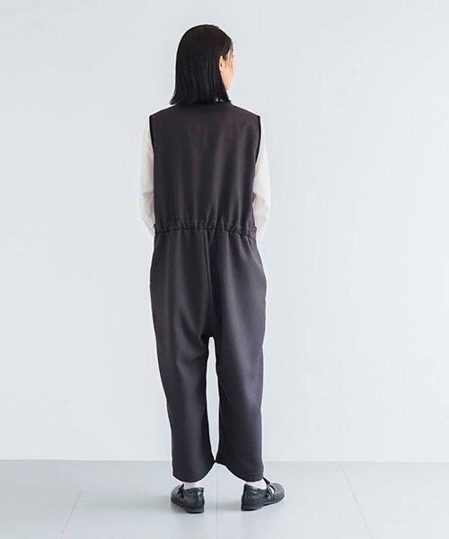 セール】ポリエステルツイードのサロペットパンツ（サロペット