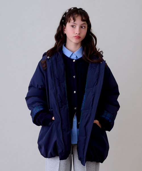 セール】【はっ水】ファイバー中わたダッフルコート（ブルゾン）｜pom