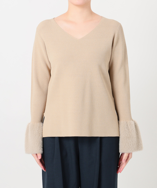 La TOTALITE（ラトータリテ）の「【洗える】セットアップニット（ワンピース・レディース・コバルトブルー/ベージュ・38/36）」の17枚目の写真