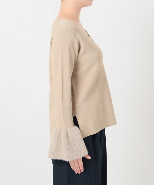 La TOTALITE（ラトータリテ）の「【洗える】セットアップニット（ワンピース・レディース・コバルトブルー/ベージュ・38/36）」の20枚目の写真