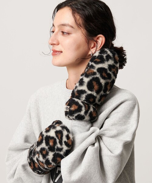 COLD BREAKER（コールドブレーカー）の「＜COLDBREAKER＞スリット ミトン（手袋・レディース・その他1/ピンク/ダークブラウン・FREE）」の7枚目の写真