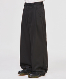 SIGNATURE（シグネチャ）の「サイドディープツーピンタックスラックス[ブラック]（スラックス）」