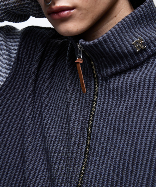 RSSC(アールエスエスシー)の「STITCHED MIX KNIT ZIP UP - CHARCOAL/GRAY(カーディガン/ボレロ・レディース・チャコール・1/2)」の7枚目の写真