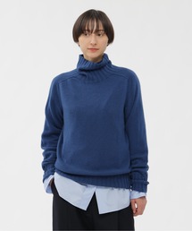 美品✨マーガレットハウエル ウールカシミヤ ハイネック ニット セーター M MARGARET HOWELL（マーガレットハウエル）の「WOOL CASHMERE