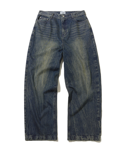 F.ILLUMINATE（フィルミネイト）の「タイラインデニムパンツ-インディゴ（デニムパンツ・レディース・その他・SMALL/MEDIUM/LARGE）」の2枚目の写真