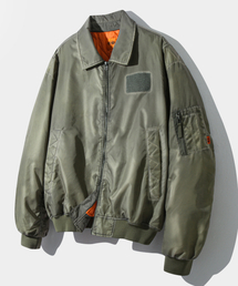 DIMITRI BLACK | VLAD ダイングダーティウォッシュドエビエーター航空ジャケット_オリーブ(MA-1)