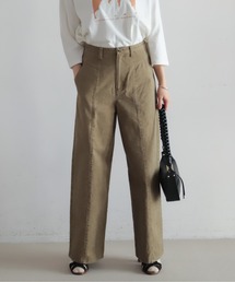 ピグメントダイ　ワイドストレートパンツ