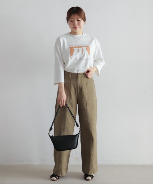 NOMBRE IMPAIR(ノンブルアンペール)の「ピグメントダイ ワイドストレートパンツ(その他パンツ・レディース・ライトグレー/ブラウン・MEDIUM/SMALL)」の18枚目の写真