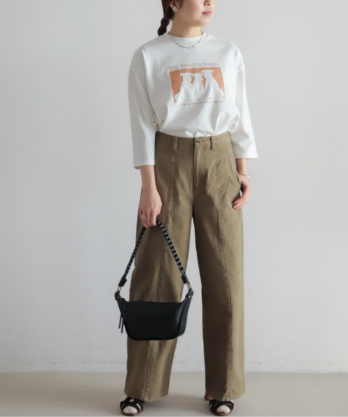 NOMBRE IMPAIR(ノンブルアンペール)の「ピグメントダイ ワイドストレートパンツ(その他パンツ・レディース・ライトグレー/ブラウン・MEDIUM/SMALL)」の19枚目の写真