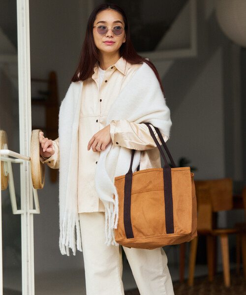 DULTON(ダルトン)の「DULTON/ダルトン WORKER BAG ワーカーズ トートバッグ(トートバッグ・メンズ・キャメル/チャコールグレー/ナチュラル・ONE SIZE)」の3枚目の写真