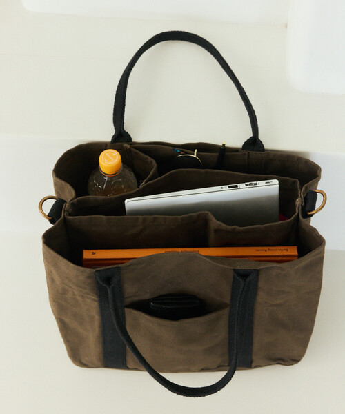 DULTON(ダルトン)の「DULTON/ダルトン WORKER BAG ワーカーズ トートバッグ(トートバッグ・メンズ・キャメル/チャコールグレー/ナチュラル・ONE SIZE)」の2枚目の写真
