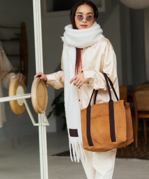 DULTON(ダルトン)の「DULTON/ダルトン WORKER BAG ワーカーズ トートバッグ(トートバッグ・メンズ・キャメル/チャコールグレー/ナチュラル・ONE SIZE)」の10枚目の写真