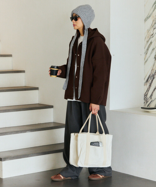 DULTON(ダルトン)の「DULTON/ダルトン WORKER BAG ワーカーズ トートバッグ(トートバッグ・メンズ・キャメル/チャコールグレー/ナチュラル・ONE SIZE)」の6枚目の写真