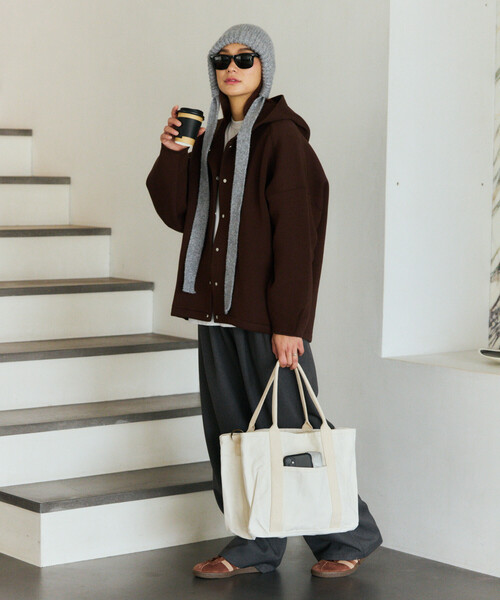 DULTON(ダルトン)の「DULTON/ダルトン WORKER BAG ワーカーズ トートバッグ(トートバッグ・メンズ・キャメル/チャコールグレー/ナチュラル・ONE SIZE)」の5枚目の写真