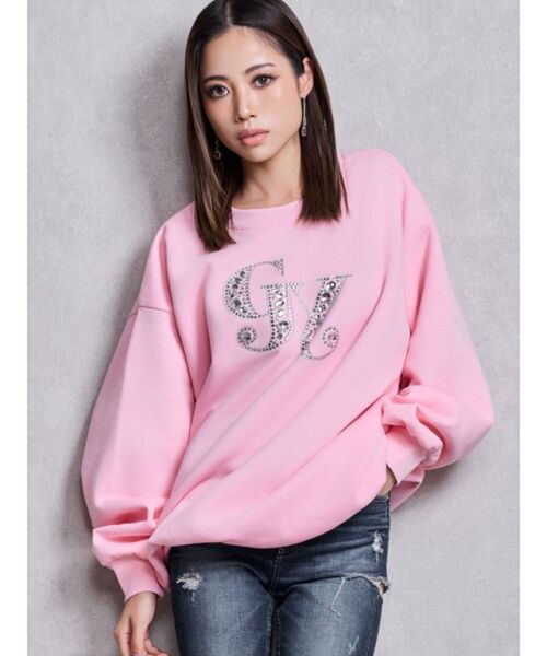 GYDA(ジェイダ)の「【WEB限定カラーあり】GY bijouスウェットプルオーバー(スウェット・レディース・ミント/その他3/ピンク/ブラック/オフホワイト・FREE)」の4枚目の写真