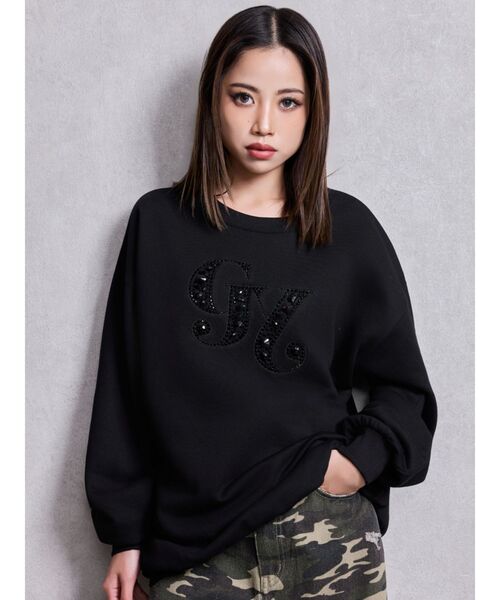 GYDA(ジェイダ)の「【WEB限定カラーあり】GY bijouスウェットプルオーバー(スウェット・レディース・ミント/その他3/ピンク/ブラック/オフホワイト・FREE)」の6枚目の写真