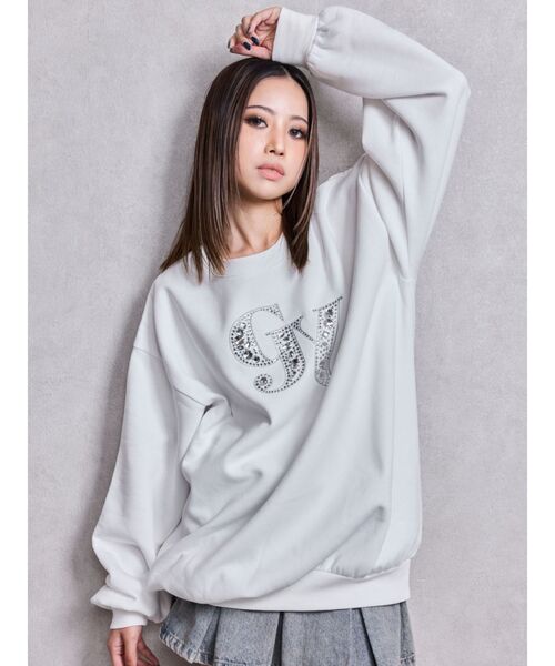 GYDA(ジェイダ)の「【WEB限定カラーあり】GY bijouスウェットプルオーバー(スウェット・レディース・ミント/その他3/ピンク/ブラック/オフホワイト・FREE)」の10枚目の写真