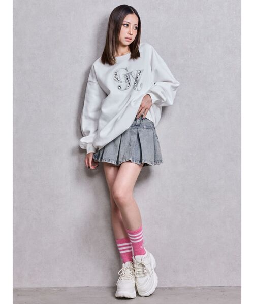 GYDA(ジェイダ)の「【WEB限定カラーあり】GY bijouスウェットプルオーバー(スウェット・レディース・ミント/その他3/ピンク/ブラック/オフホワイト・FREE)」の13枚目の写真