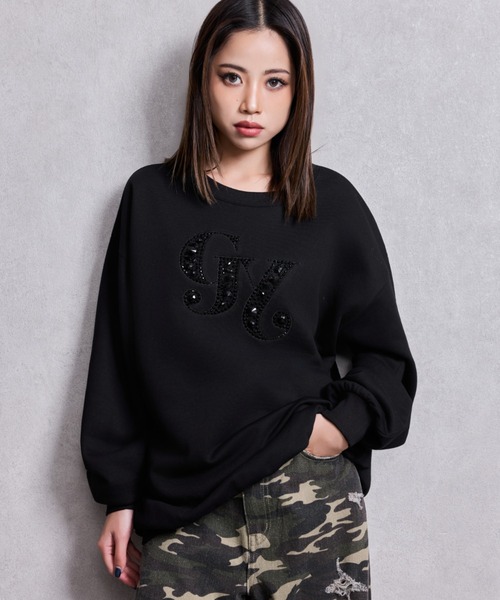 GYDA(ジェイダ)の「【WEB限定カラーあり】GY bijouスウェットプルオーバー(スウェット・レディース・ミント/その他3/ピンク/ブラック/オフホワイト・FREE)」の5枚目の写真