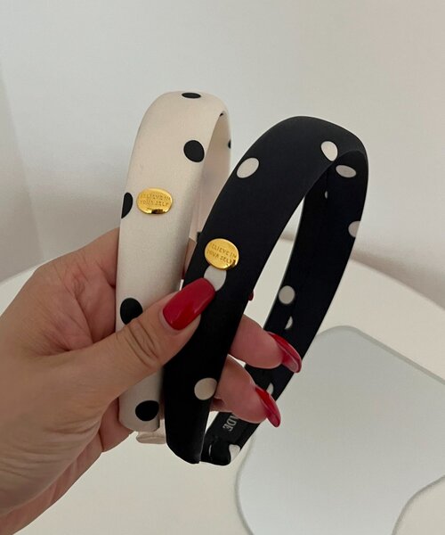 prose verse（プロズヴェール）の「ドットカチューシャ（カチューシャ・レディース・ブラック/アイボリー・FREE）」の2枚目の写真