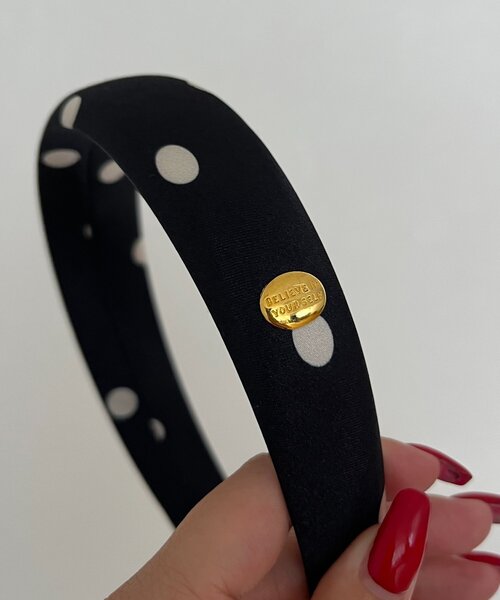 prose verse（プロズヴェール）の「ドットカチューシャ（カチューシャ・レディース・ブラック/アイボリー・FREE）」の5枚目の写真