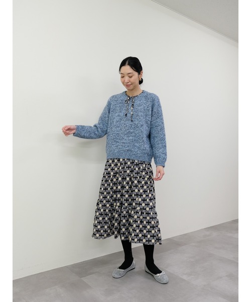 DOLLUPOOPS(ドールアップウップス)の「メランジカラールーズニット(ニット/セーター・レディース・ブルー系その他/パープル/イエロー・FREE)」の12枚目の写真