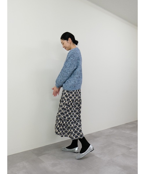 DOLLUPOOPS(ドールアップウップス)の「メランジカラールーズニット(ニット/セーター・レディース・ブルー系その他/パープル/イエロー・FREE)」の13枚目の写真