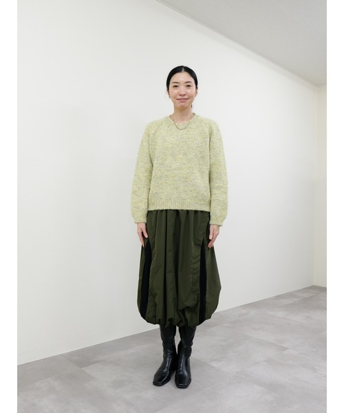 DOLLUPOOPS(ドールアップウップス)の「メランジカラールーズニット(ニット/セーター・レディース・ブルー系その他/パープル/イエロー・FREE)」の5枚目の写真