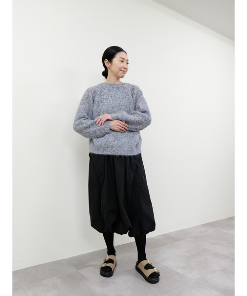 DOLLUPOOPS(ドールアップウップス)の「メランジカラールーズニット(ニット/セーター・レディース・ブルー系その他/パープル/イエロー・FREE)」の8枚目の写真