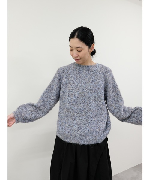 DOLLUPOOPS(ドールアップウップス)の「メランジカラールーズニット(ニット/セーター・レディース・ブルー系その他/パープル/イエロー・FREE)」の18枚目の写真