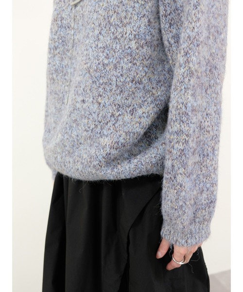 DOLLUPOOPS(ドールアップウップス)の「メランジカラールーズニット(ニット/セーター・レディース・ブルー系その他/パープル/イエロー・FREE)」の22枚目の写真