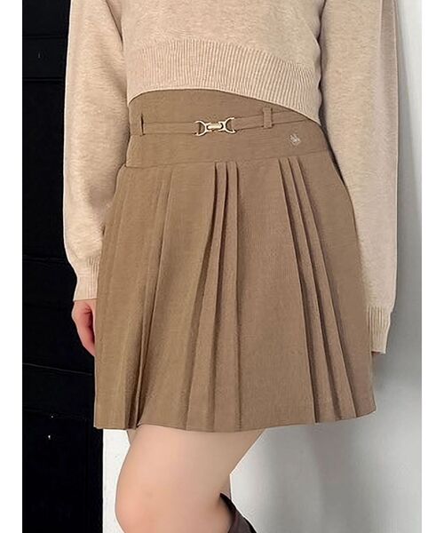 POLO BCSコラボ】ベルトツキハイウエストプリーツミニスカート