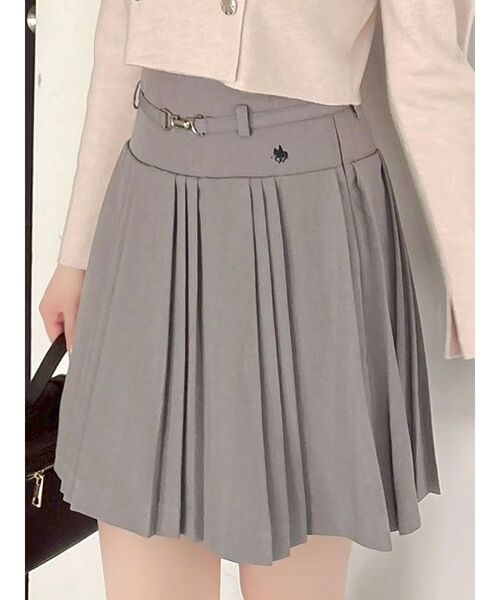 POLO BCSコラボ】ベルトツキハイウエストプリーツミニスカート
