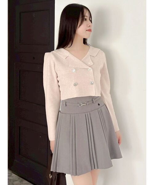 dazzlin(ダズリン)の「【POLO BCSコラボ】ベルトツキハイウエストプリーツミニスカート(スカート・レディース・グレー/ネイビー/ベージュ・SMALL/MEDIUM)」の6枚目の写真