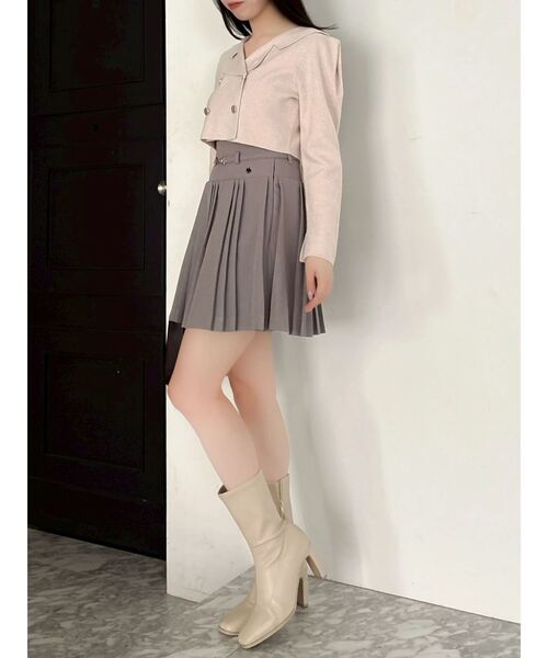 dazzlin(ダズリン)の「【POLO BCSコラボ】ベルトツキハイウエストプリーツミニスカート(スカート・レディース・グレー/ネイビー/ベージュ・SMALL/MEDIUM)」の9枚目の写真