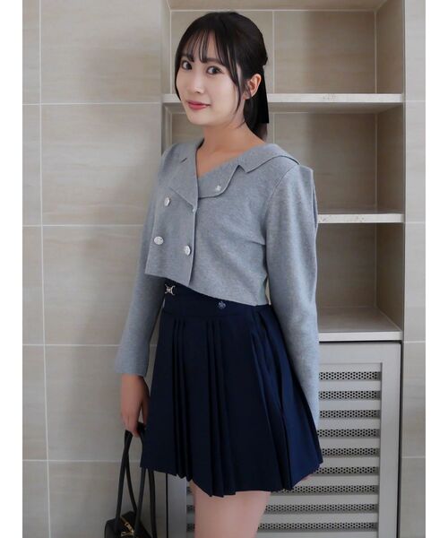 dazzlin(ダズリン)の「【POLO BCSコラボ】ベルトツキハイウエストプリーツミニスカート(スカート・レディース・グレー/ネイビー/ベージュ・SMALL/MEDIUM)」の12枚目の写真