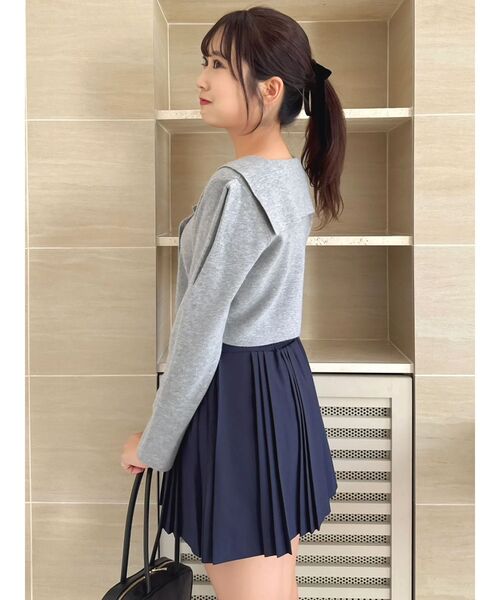 dazzlin(ダズリン)の「【POLO BCSコラボ】ベルトツキハイウエストプリーツミニスカート(スカート・レディース・グレー/ネイビー/ベージュ・SMALL/MEDIUM)」の14枚目の写真