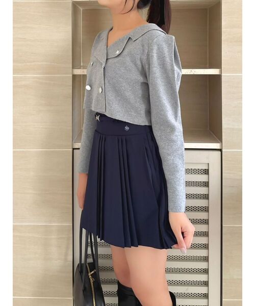 dazzlin(ダズリン)の「【POLO BCSコラボ】ベルトツキハイウエストプリーツミニスカート(スカート・レディース・グレー/ネイビー/ベージュ・SMALL/MEDIUM)」の15枚目の写真