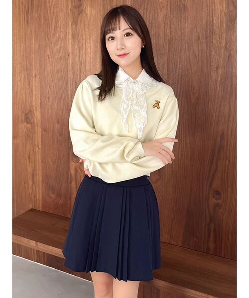 dazzlin(ダズリン)の「【POLO BCSコラボ】ベルトツキハイウエストプリーツミニスカート(スカート・レディース・グレー/ネイビー/ベージュ・SMALL/MEDIUM)」の18枚目の写真