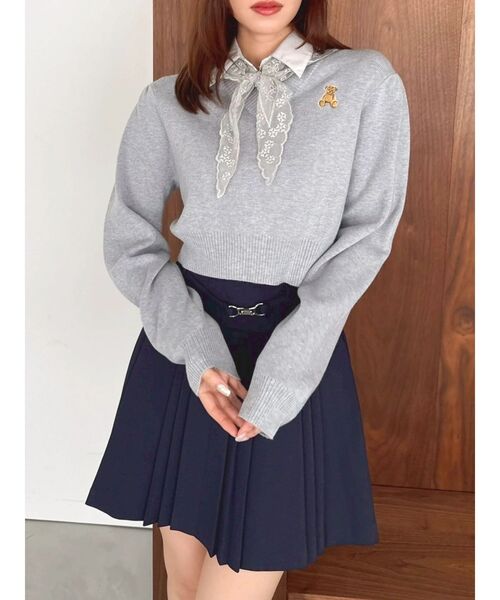 dazzlin(ダズリン)の「【POLO BCSコラボ】ベルトツキハイウエストプリーツミニスカート(スカート・レディース・グレー/ネイビー/ベージュ・SMALL/MEDIUM)」の20枚目の写真