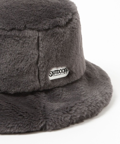 OUTDOOR PRODUCTS（アウトドアプロダクツ）の「【OUTDOOR PRODUCTS(アウトドアプロダクツ)】別注ファーバケットハット（ハット・レディース・チャコール/アイボリー・FREE）」の8枚目の写真