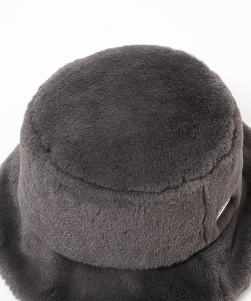OUTDOOR PRODUCTS（アウトドアプロダクツ）の「【OUTDOOR PRODUCTS(アウトドアプロダクツ)】別注ファーバケットハット（ハット・レディース・チャコール/アイボリー・FREE）」の12枚目の写真