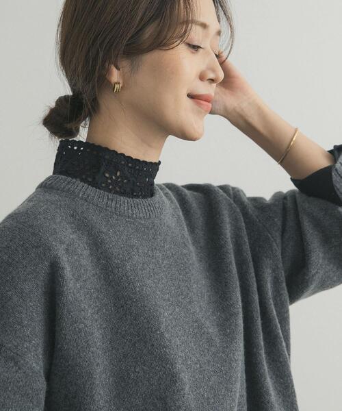 URBAN RESEARCH DOORS（アーバンリサーチドアーズ）の「アイレットレース衿ブラウス（シャツ/ブラウス・レディース・ブラック/オフホワイト・FREE）」の14枚目の写真