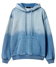 ALYSS（アリス）の「Reverse Washed Denim Hooded T-Shirt [Light Blue]（パーカー）」