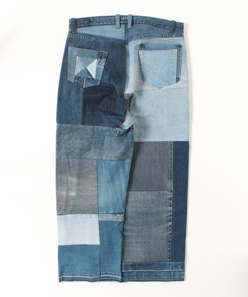 Children of the discordance(チルドレン オブ ザ ディスコ-ダンス)の「Children of the discordance / PATCHWORK WIDE DENIM PANTS / DISNYPT-002(デニムパンツ・メンズ・ブルー/ブラック・3/2/1)」の3枚目の写真