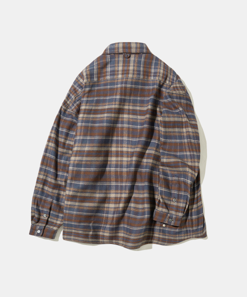 Diamond Layla（ダイアモンドレイラ）の「Autumn Shadow Navy Check Shirt S183（シャツ/ブラウス・メンズ・ネイビー・MEDIUM/LARGE/X-LARGE/XX-LARGE）」の2枚目の写真
