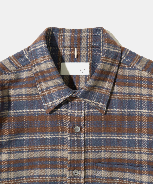 Diamond Layla（ダイアモンドレイラ）の「Autumn Shadow Navy Check Shirt S183（シャツ/ブラウス・メンズ・ネイビー・MEDIUM/LARGE/X-LARGE/XX-LARGE）」の3枚目の写真