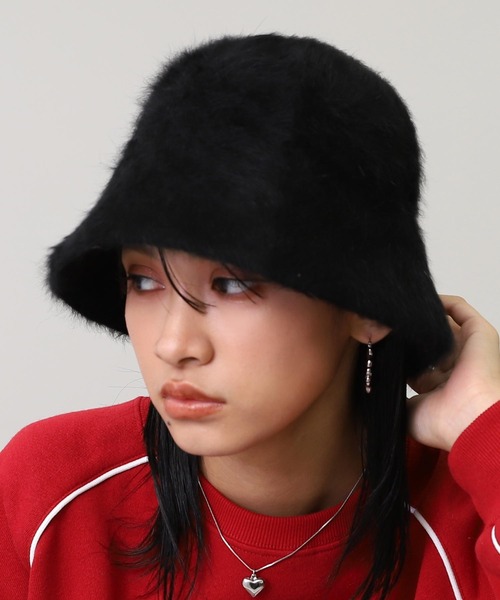 ANAP（アナップ）の「フェイクファー チューリップ ハット（ハット・レディース・ホワイト/ブラウン/ブラック・F）」の2枚目の写真