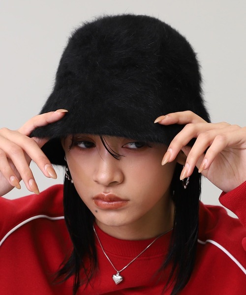 ANAP（アナップ）の「フェイクファー チューリップ ハット（ハット・レディース・ホワイト/ブラウン/ブラック・F）」の7枚目の写真