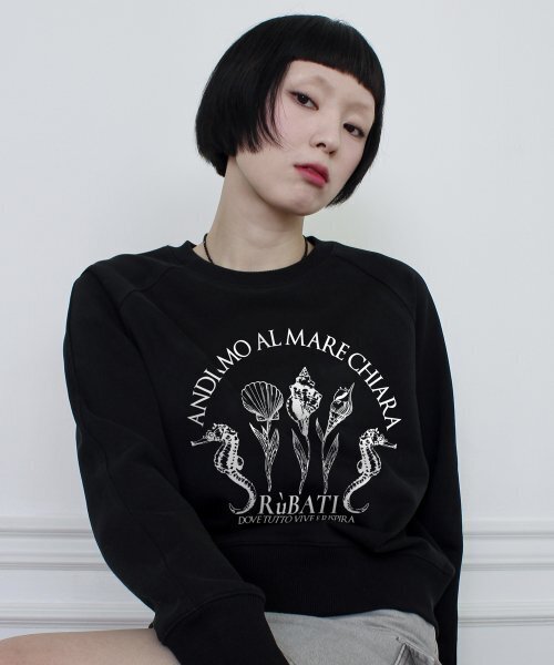 RUBATI(ルバティ)の「Shell Flower Sweatshirt (BLACK)(スウェット・レディース・その他・size2/size1)」の1枚目の写真